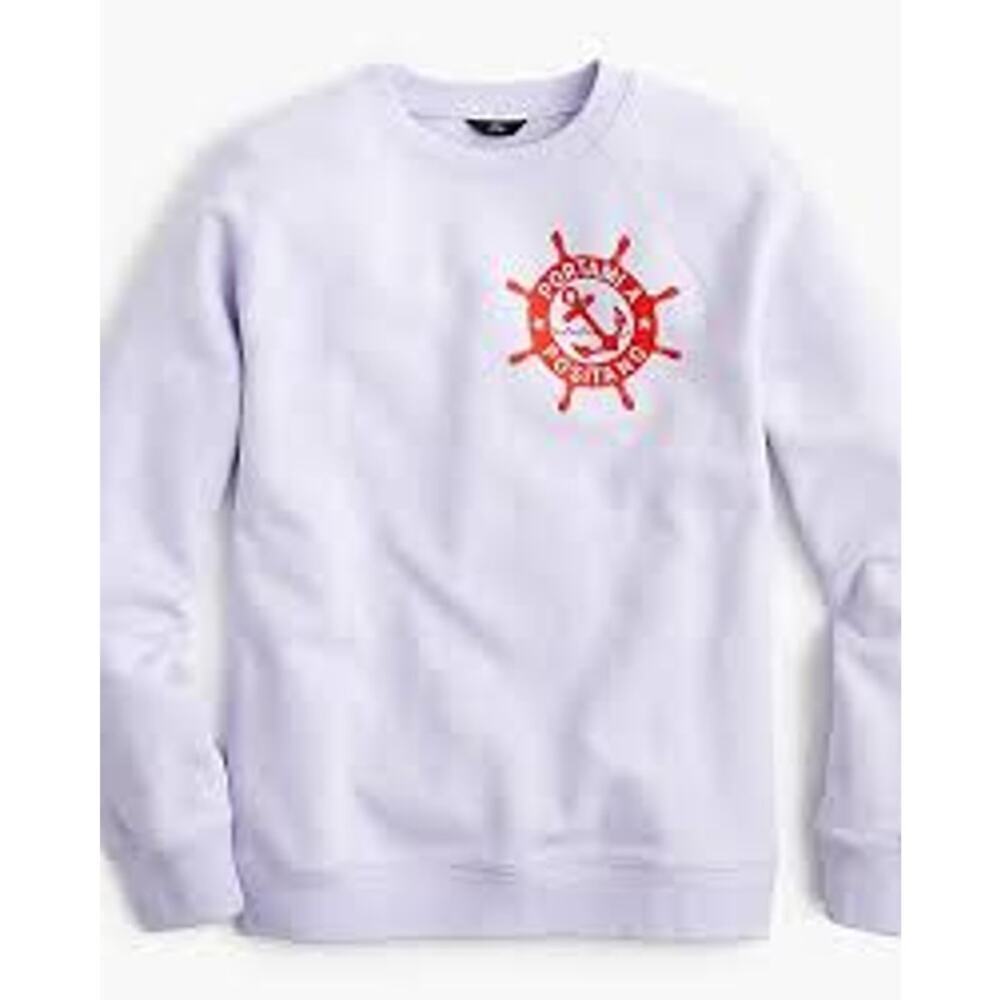 J.crew Women's Light Purple Portami A Positano Raglan Sweatshirt Size Large